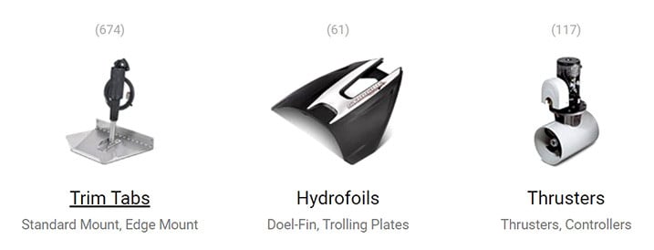 Trim Tabs Hydrofoils Thrusters Categories