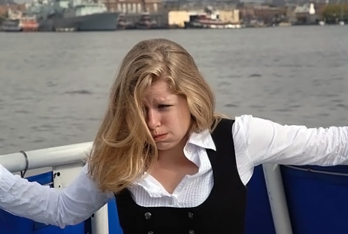 Lady Sick On Boat