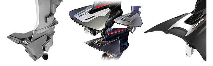 One-Piece Hydrofoils For Medium-Sized Outboard Engines