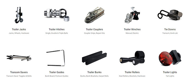 Boat Trailer Parts Categories