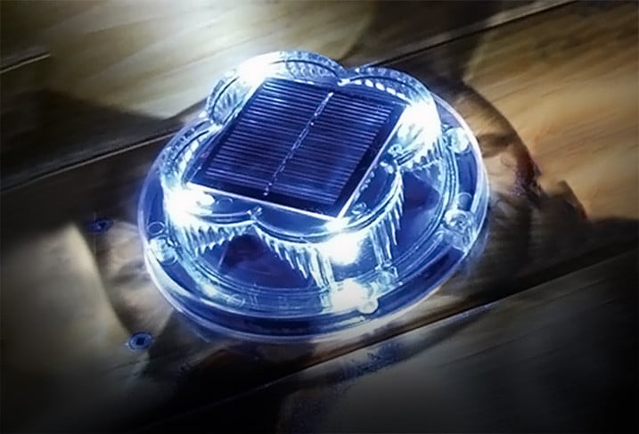 The Taylor Made White Solar LED Dock Light