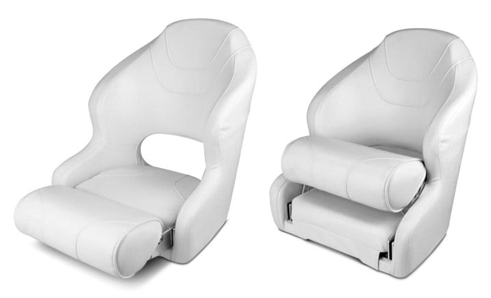 Seat With Flip-Up Support Bolster