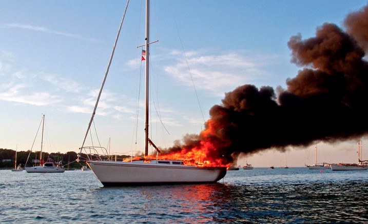Onboard Fire Engulf Entire Craft