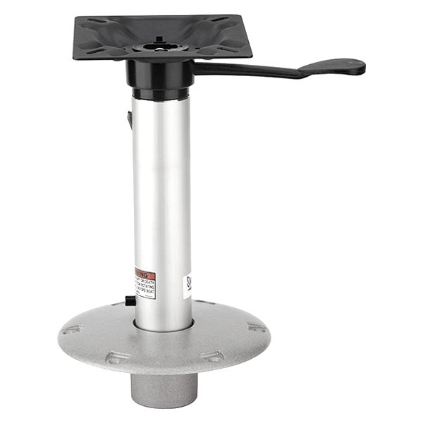 Attwood® 23813-7 - 238 Series 13 H x 2-3/8 D Satin Aluminum Fixed Post  with Seat Mount & Round Base 