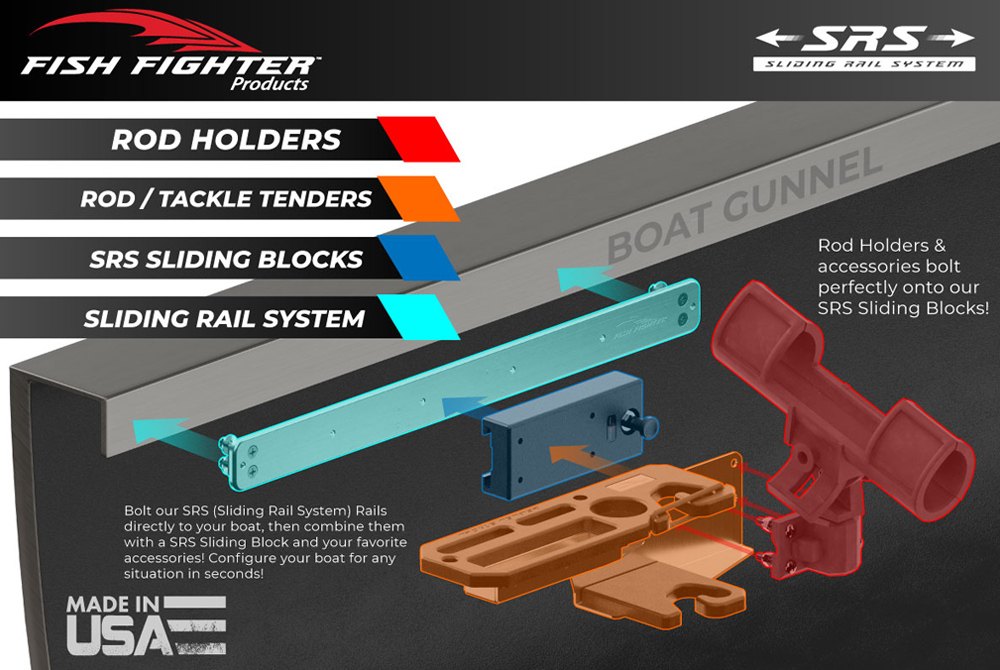 Fish Fighter® ITD5785-L - Rod Tender™ Adjustable Vertical Left Mount Rod  Holder 