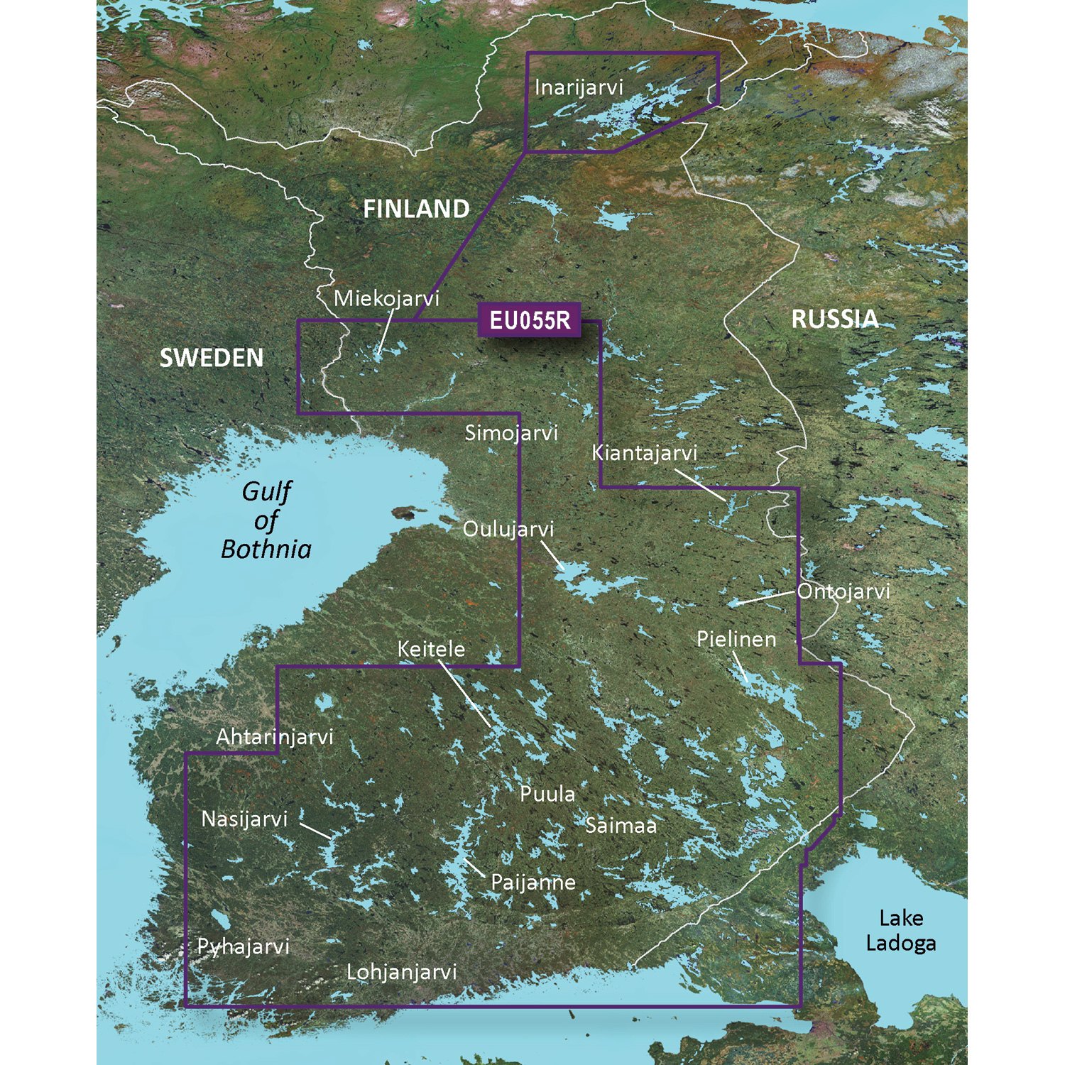 Озера Финляндии на карте
