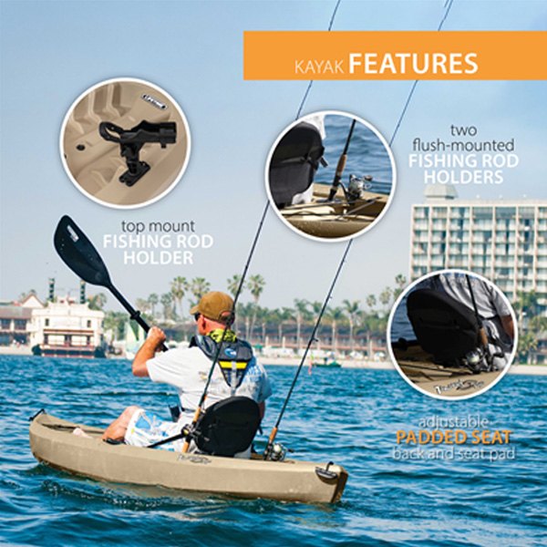 Lifetime® - Tamarack™ 10' Solo Angler Solid Kayak 