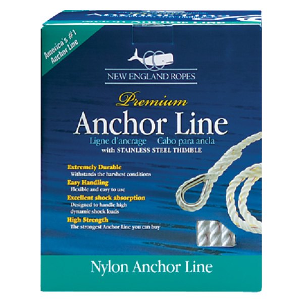 New England Ropes® - 3/8 D Nylon Anchor Line with Thimble 