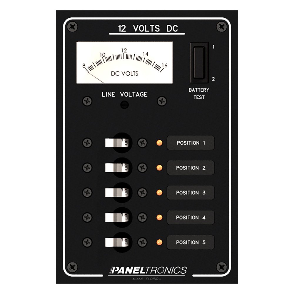 Paneltronics® 9972222B Standard 5Gang 12 V DC Circuit Breaker Panel