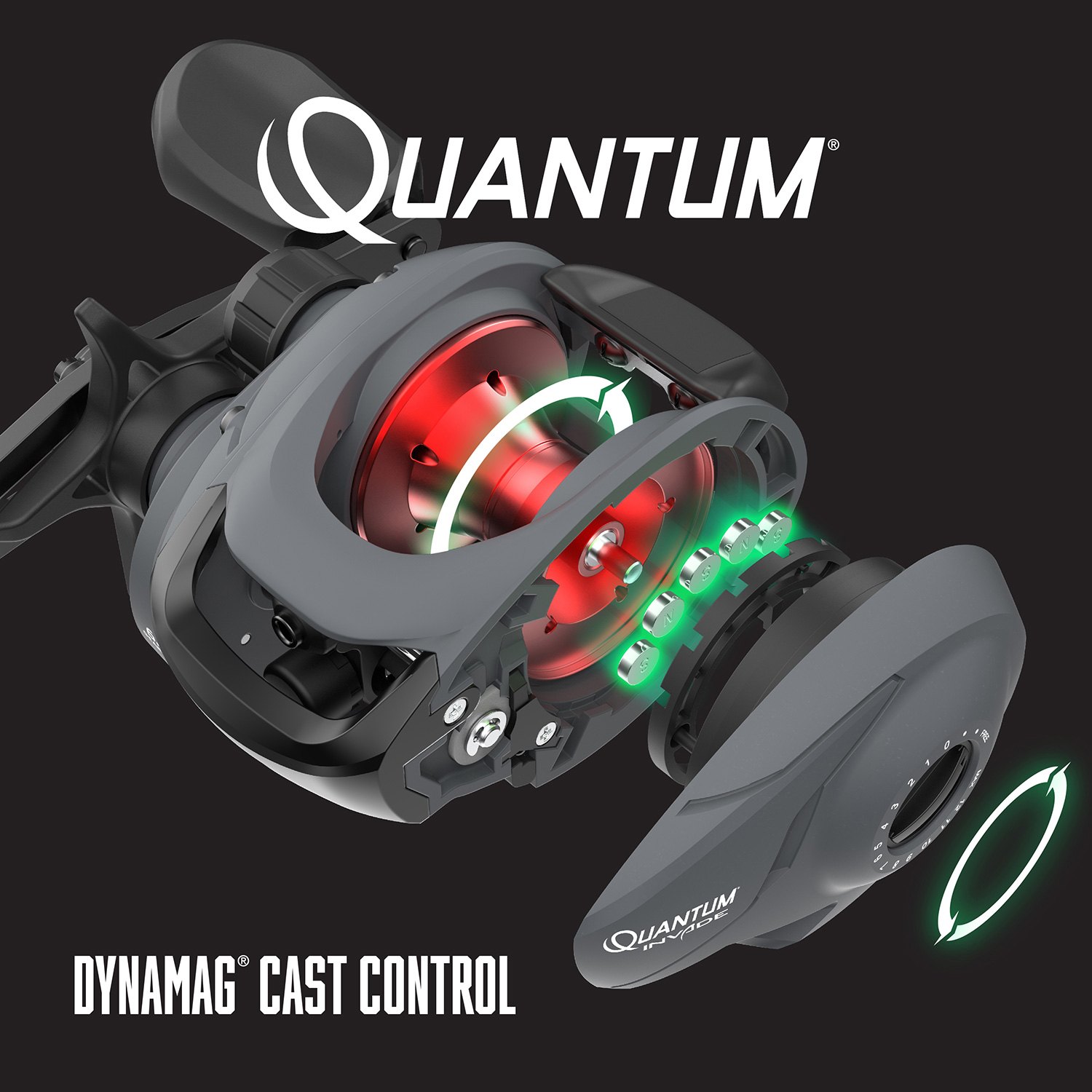 Quantum® 21-40248 - Invade™ 6.1:1 100 6'6 Medium Baitcast Rod & Reel Combo  