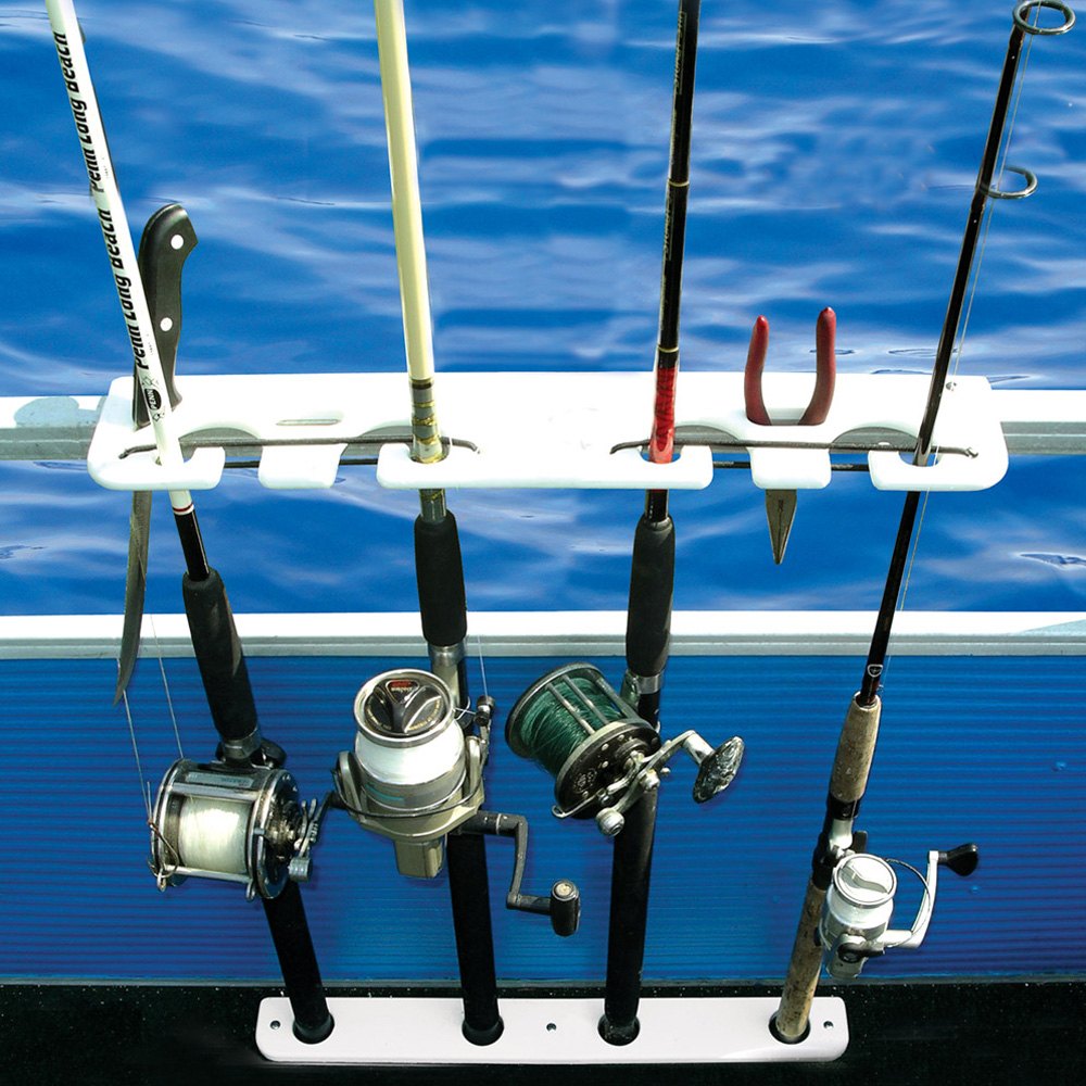 TACO ® - 4-Rod Deluxe Pontoon Boat Tackle Rack.