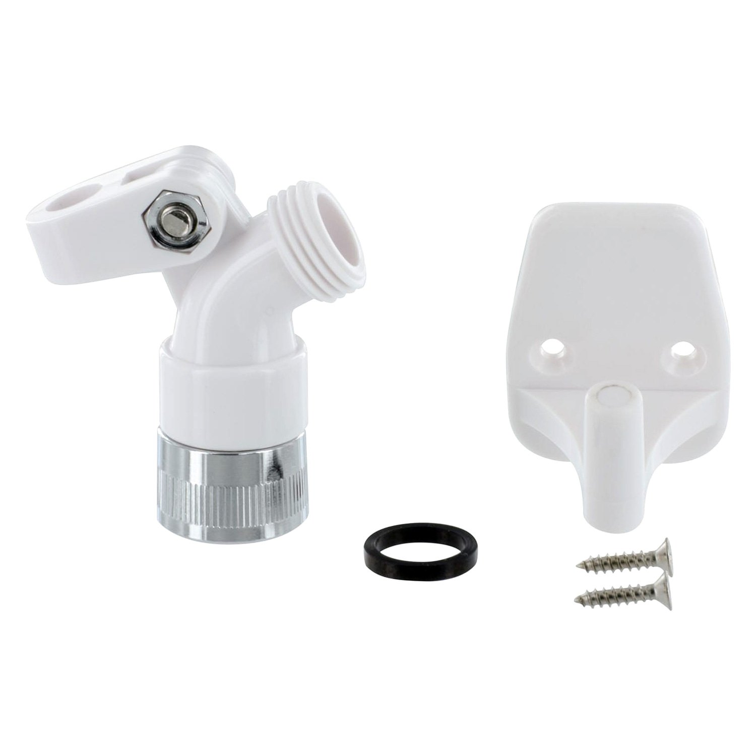 Valterra® PF276003 Chrome Swivel Shower Connector with Wall Bracket